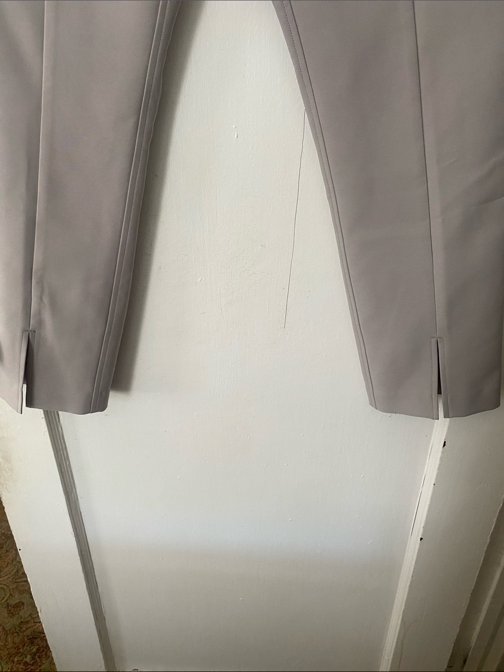 Adrianna Papell Slim Cropped Dress Pants in Light Taupe - Picture 3 of 6